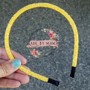 Sunshine Yellow Glitter Headband