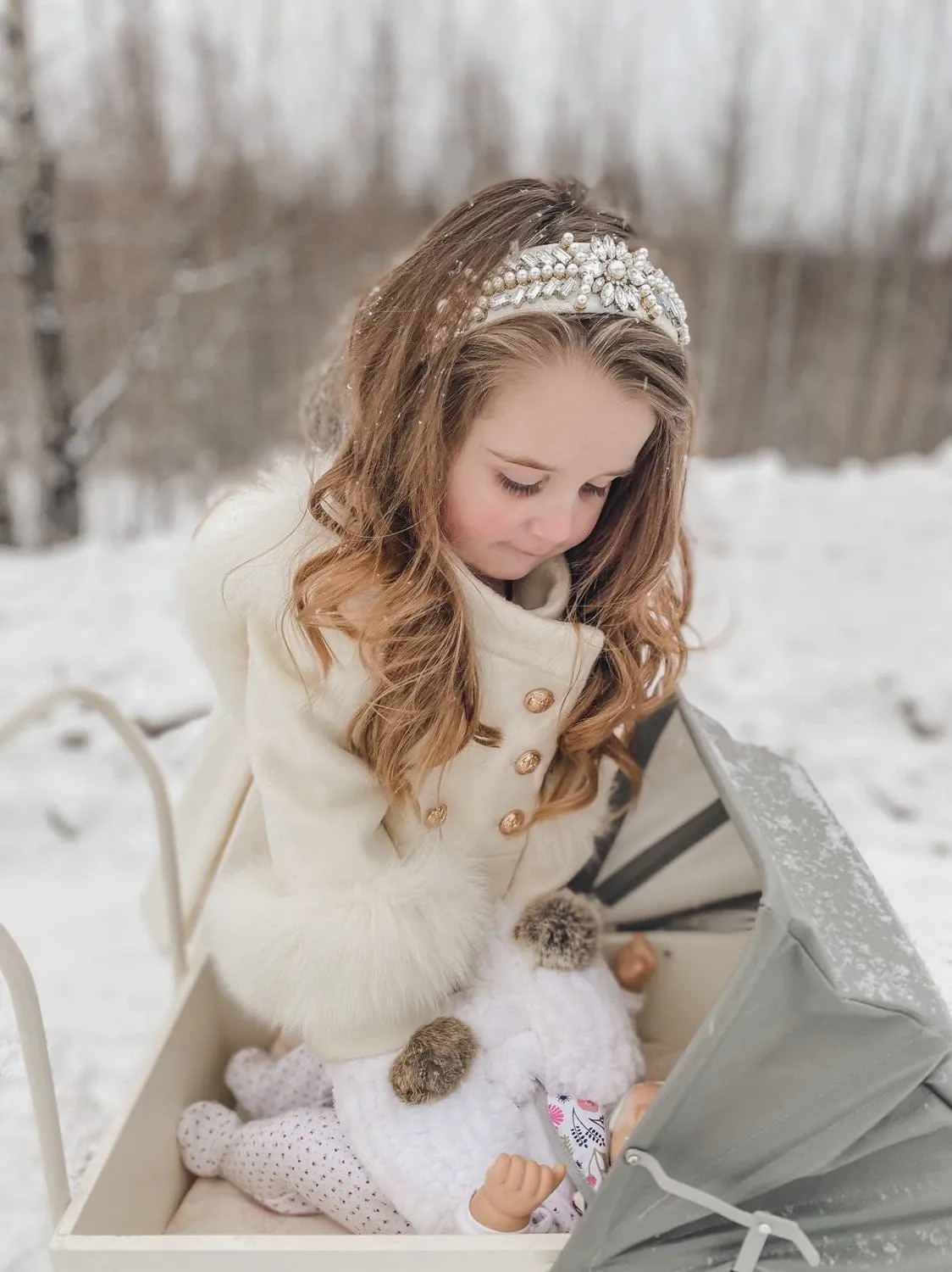 White Rabbit Fur Mittens