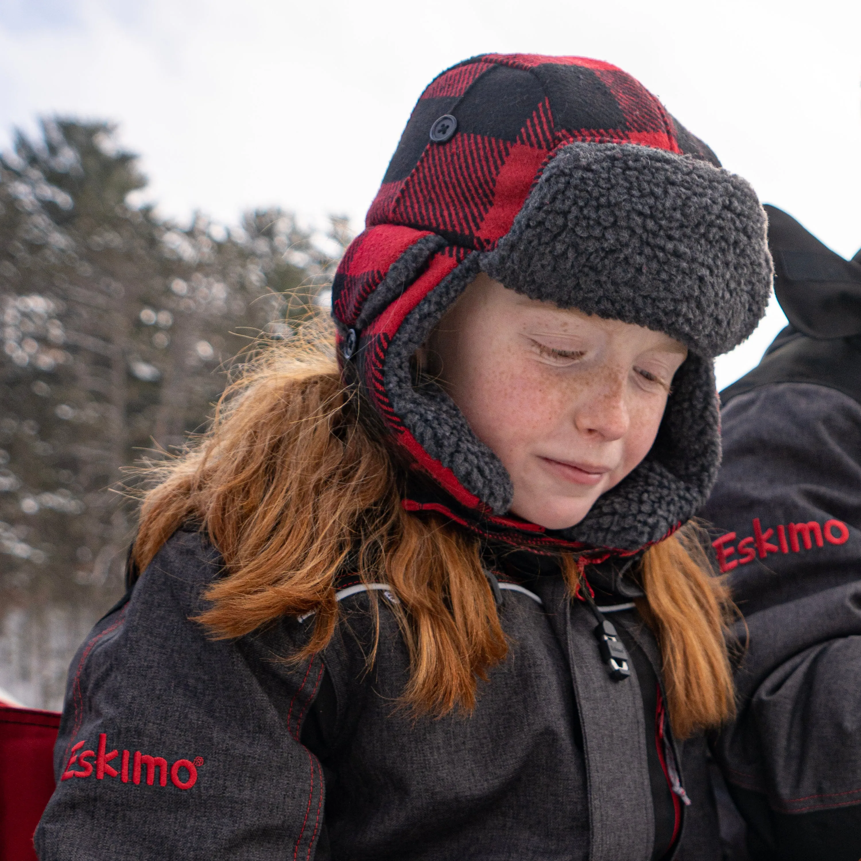 Youth Plaid Alaskan Sherpa Hat